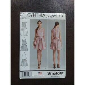 Simplicity Pattern 8086 CYNTHIA ROWLEY Dress in 2 Lengths Bodice UNCUT